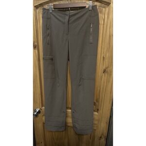 Chico's Women's Size‎ 0 Cargo Pants Brown Stretch Zip Pocket Utility Travel